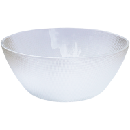Bol de sticla rotund transparent pentru salate 22.5 CM